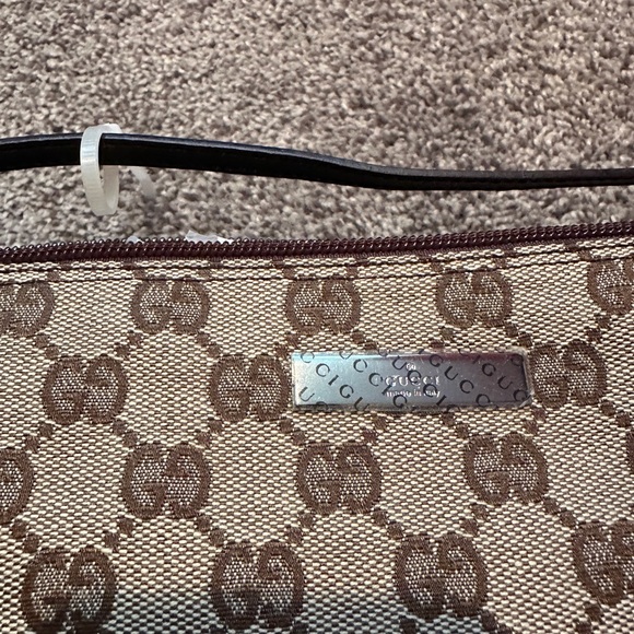 NWT Gucci boat pochette brown bag with iconic diamanté pattern - Picture 2 of 3